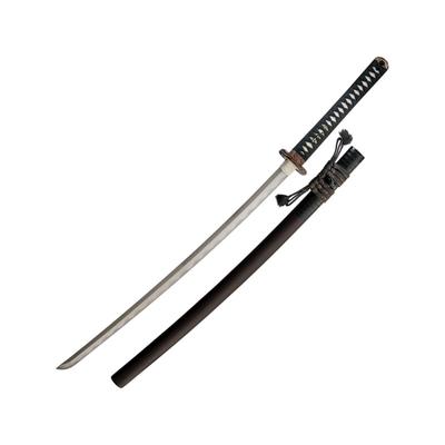 Dragon King Pine Crane Katana 28" blade Black cord wrapped white rayskin handle SD35290