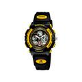 PINDOWS Kids Digital Waterproof Watches 30m Waterproof Outdoor Sports Analogue Watch With Alarm/Timer/Dual Time Zone/Led Light For 6-15 Year Old Teen,black yellow