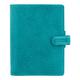 Filofax Finsbury Organizer, Pocket Size, Aqua - Traditional Grained Leather, Six Rings, Week-to-View Calendar Diary, Multilingual, 2023 (C025445-23)
