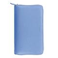 Filofax Saffiano Zip Organizer, Personal Compact Size, Vista Blue - Cross-Grain, Leather-Look, Six Rings, Week-to-View Calendar Diary, Multilingual, 2023 (C022592-23)