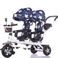 MKVRS Pushchairs Baby Stroller, Baby Car,Travel Carriage Children's Double Tricycle Twin Baby Trolley Big Stroller Extended Awning Prams (Color : C)