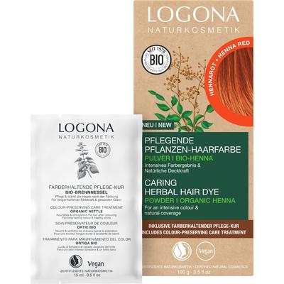 Logona Pflegende Pflanzen- Pulver Pflanzenhaarfarbe 04 - HENNAROT 100 g Rot Image