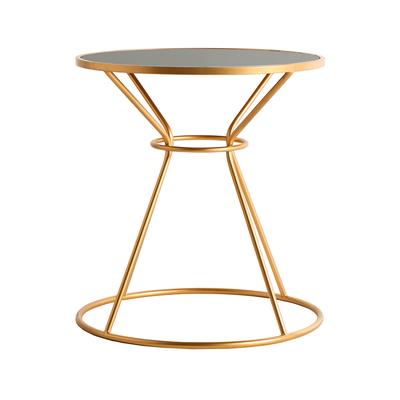 Table Basse en Fer, de couleur Doré, 50x50x55 cm