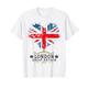 London Idee für Kinder mit Union Jack Flagge von England Herz T-Shirt