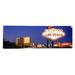 East Urban Home Las Vegas Sign, Las Vegas Nevada, USA - Unframed Panoramic Photograph Print on Canvas | 30 H x 72 W in | Wayfair EASU3287 34062569