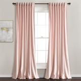 Lush Decor Prima Velvet Solid Light Filtering Back Tab Rod Pocket Window Curtain Panels Set