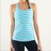 Lululemon Athletica Tops | Lululemon Crb Cool Racer Back Size 4 | Color: Blue/Tan/White | Size: 4