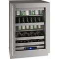 U-Line 111 Can 24" Undercounter Beverage Refrigerator Glass | 33.687 H x 23.625 W x 23.437 D in | Wayfair UHBV524-SG01A