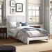 Three Posts™ Troutville Solid Wood Low Profile Standard Bed Wood in White | 44.25 H x 43.625 W x 82.75 D in | Wayfair