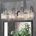 Rosdorf Park Morden Rose Gold 3/4-light Bathroom Dimmable Crystal Vanity Lights Wall Soonces in Black/Blue/Yellow | 9.5 H x 23.12 W in | Wayfair