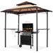 MasterCanopy 8 Ft. W x 5 Ft. D Steel Grill Gazebo Metal/Steel/Soft-top in Black/Gray | 96 H x 96 W x 60 D in | Wayfair