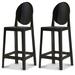 Orren Ellis 30" Seat Height Bar Stools Barstools For Dining Kitchen Hotel Plastic/Acrylic in Black | 46.5 H x 17 W x 19.5 D in | Wayfair