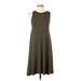 Old Navy Casual Dress - A-Line High Neck Sleeveless: Green Color Block Dresses - Women's Size Small