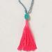 Anthropologie Jewelry | Anthropologie Neon Plume Necklace | Color: Blue/Pink | Size: Os