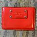 Kate Spade Bags | Kate Spade Card Holder/Small Wallet, Coral Patent Leather + Light-Tan Leather | Color: Cream/Pink | Size: Width: 4.25”, Height: 3”