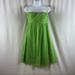 J. Crew Dresses | J.Crew Sheer Silk Rushed Bodice Overlay Strapless Sleeveless Dress 6 | Color: Green | Size: 6