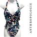 Anthropologie Swim | Anthropologie Blue Floral One Piece Swimsuit Bathing Suit Size Small | Color: Blue | Size: S