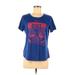 Under Armour Active T-Shirt: Blue Print Activewear - Women's Size Medium