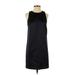 Paris Sunday Casual Dress - Shift: Black Solid Dresses - Women's Size X-Small