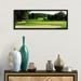 East Urban Home 'Four People Playing on a Golf Course, Maryland' Photographic Print on Canvas in Black/Green/White | 12" H x 36" W x 1.5" D | Wayfair