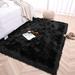 Black 70.88 x 47.26 x 2 in Area Rug - iLiebe Luxury Faux Sheepskin Fur Area Rug Soft Fluffy Rugs | 70.88 H x 47.26 W x 2 D in | Wayfair ILIBUS0664
