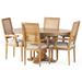 One Allium Way® Courtright Dining Set Wood/Upholstered in Brown | 29.75 H x 40 W x 40 D in | Wayfair C4F1BA77E541474CB783716805B25A8C