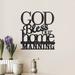 Trinx God Bless Our Home Spiritual Wall Art Plaque w/ Custom Family Name & Year On Rustic For Hanging Or Shelf Display In The Kitchen Office | Wayfair