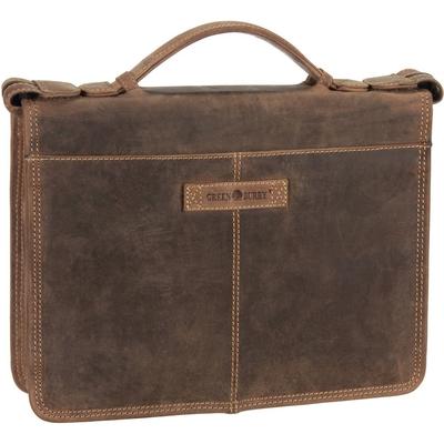 Greenburry Schreibmappe Vintage Business Planer Sattelbraun Braun Herren Image