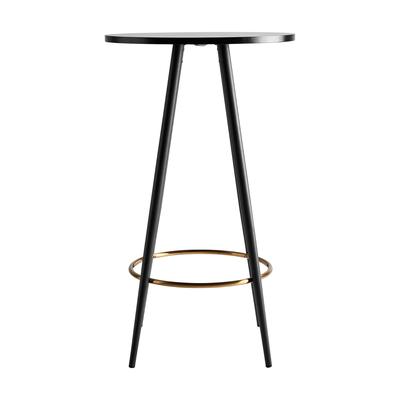 Table de bar en porcelaine et bois en noir et doré