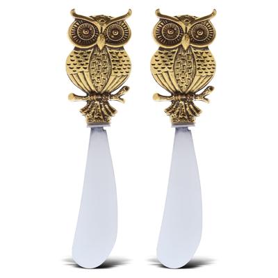 KitchaBon Gold Stainless Steel Cheese Spreader Set of 2 - Owl