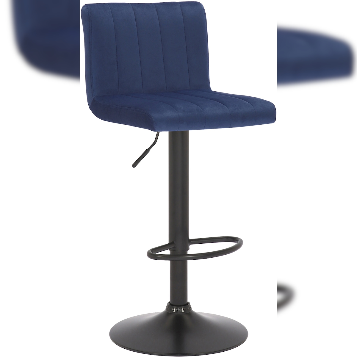 CLP Barhocker Jamie Samt blau Image