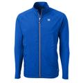 Men's Cutter & Buck Royal New York Giants Big Tall Adapt Eco Knit Full-Zip Raglan Jacket