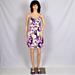 J. Crew Dresses | J.Crew Size 4 Multicolor Floral Ots Summer Frock 100% Polyester Dry Clean Only | Color: Purple/White | Size: 4