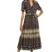 Free People Dresses | Free People Rare Feeling Pleated Maxi Dress In Cocoa Combo | Color: Black | Size: S