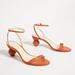 Anthropologie Shoes | Guilhermina Sculptural Heeled Sandals | Color: Orange | Size: 8
