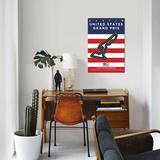 East Urban Home Minimal Movie 'F1 Austin Race Track' Graphic Art Print on Canvas Canvas/Metal in Black/Blue/Red | 40 H x 26 W x 1.5 D in | Wayfair