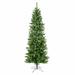 The Holiday Aisle® Salem Pencil Pine Artificial Christmas Tree, Metal in Green/White | 4.5' H | Wayfair 78C83C271D3B41D99A02613A1A23B8BB