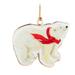 The Holiday Aisle® Polar Bear on Scarf Hanging Figurine Ornament Metal in Red/White | 3 H x 4 W x 0.5 D in | Wayfair