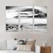 Loon Peak® Chinese Monochrome Mountain Landscape - Traditional Framed Canvas Wall Art Set Of 3 Canvas in White | 20 H x 36 W x 1 D in | Wayfair