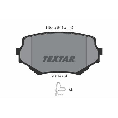 TEXTAR Bremsbelagsatz, Scheibenbremse vorne rechts links mit Zubehör für SUZUKI MAZDA 5520065D51000 5520077E00000 1A5233