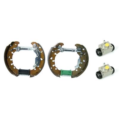 BREMBO Bremsbackensatz KIT & FIT hinten rechts links vormontiert für Fiat Citroën Peugeot Lancia K 23 067