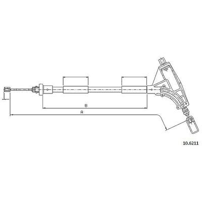 METZGER Seilzug, Feststellbremse COFLE vorne für PEUGEOT 4745.L3 4745.L4 4745.H0 10.6211