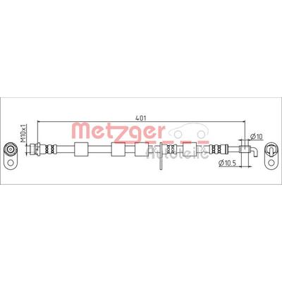 METZGER Bremsschlauch vorne links für FORD EY16-2078-BA 1833925 4111556