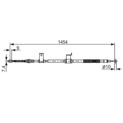 BOSCH Seilzug, Feststellbremse für VAUXHALL CHRYSLER OPEL CHEVROLET 96879437 96625954 1 987 482 294