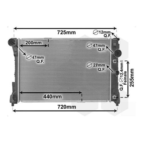 VAN WEZEL Kühler, Motorkühlung für MERCEDES-BENZ A2045000603 204-500-0603 A204-500-0603 30002491