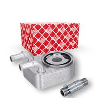 FEBI BILSTEIN Ölkühler, Motoröl 106877 mit Dichtung für DODGE JEEP FIAT LANCIA CHRYSLER 04884757AD 04884757AE 4884757AE Image