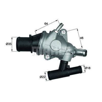 MAHLE Thermostat, Kühlmittel mit Dichtung für FIAT LANCIA 60620386 TH 29 88