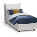 Dmora - Letto singolo Dcorrad, Letto contenitore con rivestimento in ecopelle, 100% Made in Italy,