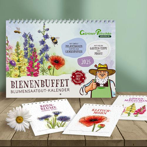 Einpflanzbarer Kalender - Bienen und Blumen