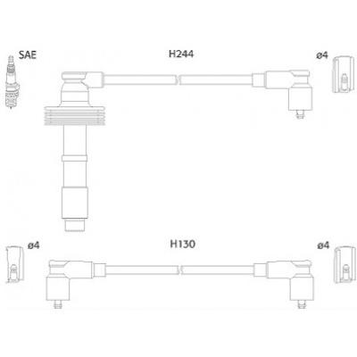 HITACHI Zündleitungssatz Hüco für VOLVO 91464032 134549